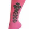 Historical and traditional recreation heavy pink and green sock detail