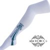 Long white and indigo recreation sock, traditional clothing I